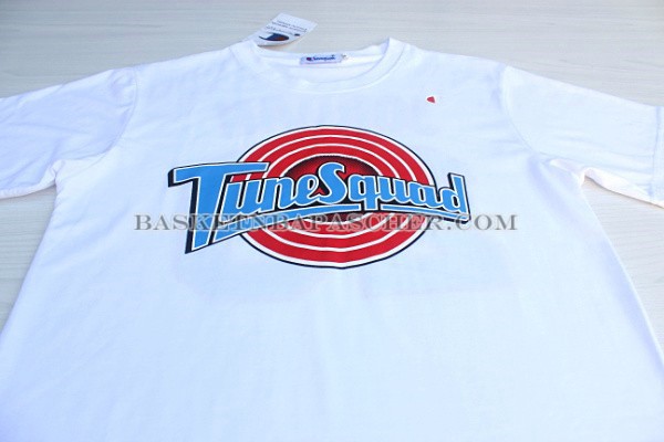 Maillot Manche Courte Tune Squad Jordan Blanc